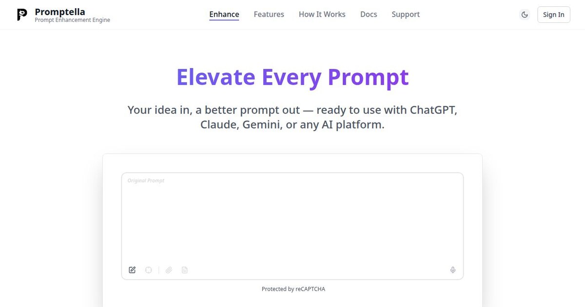 AI Prompt Enhancement Engine | Professional Prompt Engineering Tool ...